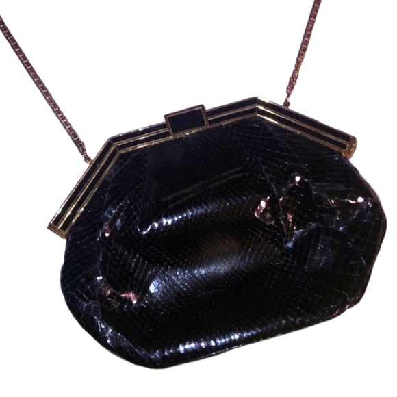 CAGGIANO | BLACK AND GOLD CLUTCH PURSE